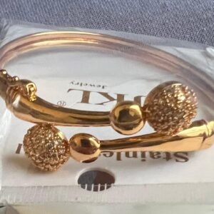 Classic Gold-Tone Designer Bangle